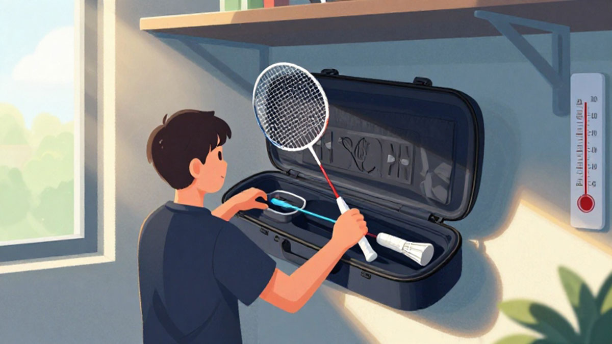 Tips-Menyimpan-Raket-Badminton-Agar-Tidak-Terkena-Suhu-Panas-Yang-Ekstrem